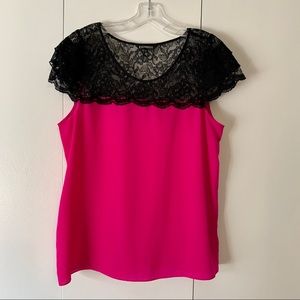 Pink and Black Lace EXPRESS blouse